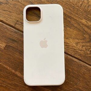 Apple iPhone 14 Plus Silicone Case with MagSafe - Chalk Pink